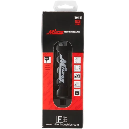 Miniatura 3 de Milton 1018 1/4" NPT Polycarbonate FRL Micro Filter, Estados Unidos