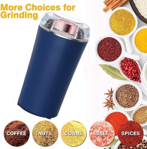 Miniatura 2 de Molinillo eléctrico de hierbas de 200 W, potente molienda rápida para especias secas, capullos florales con cepillo, fácil de poner y quitar con un