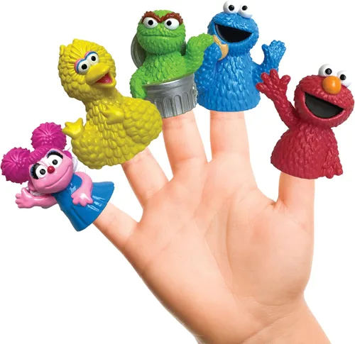 Miniatura 7 de Sesame Street Juego de marionetas de dedo de 10 piezas, recuerdos educativos para fiestas y juguetes de baño