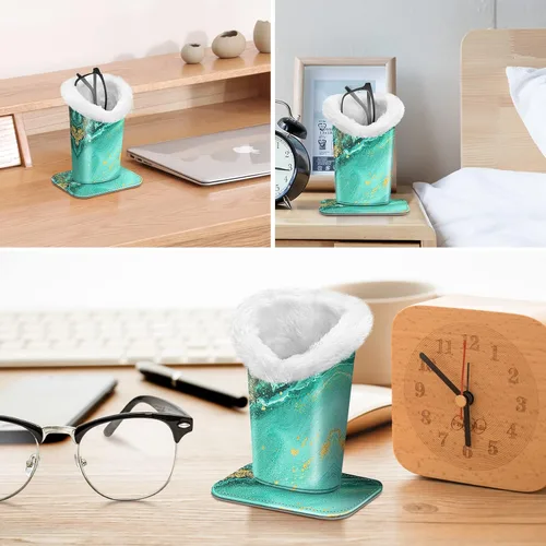 Miniatura 78 de Fintie Soporte para anteojos forrado de felpa con base magnética, estuche de cuero vegano prémium para lentes
