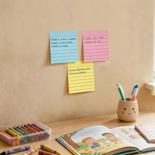 Miniatura 7 de BAZIC - Notas adhesivas forradas, 3 x 3 pulgadas (40 unidades) 40 sheets each (120 total); 3 x 3 in; Wood pulp paper; removes clean; no residue