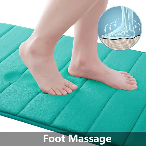 Miniatura 2 de Buganda Tapete de baño de espuma viscoelástica, 70 x 24 pulgadas, ultra suave y antideslizante, absorbente de agua y lavable a máquina, tapete