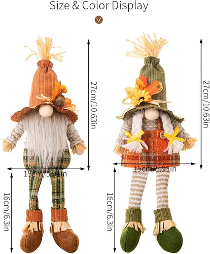 Miniatura 4 de Gnomos de otoño de Acción de Gracias con cosecha de enanos de elfo sueco, decoraciones de otoño para el hogar, mesa de baño, interiores, decoración