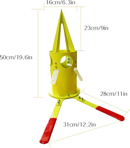 Miniatura 6 de Dispensador de bolsas grandes para almacén granja casa (amarillo)