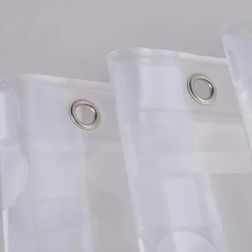 Miniatura 2 de Cortina de ducha corta transparente de 60 pulgadas de largo, forro de cortina de baño de plástico impermeable, semitransparente, calidad de hotel