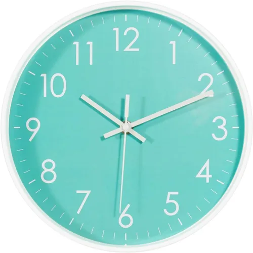 Reloj de pared de cuarzo silencioso para interiores, moderno, simple, digital, silencioso, movimiento de barrido, oficina, cocina, escuela, sala de