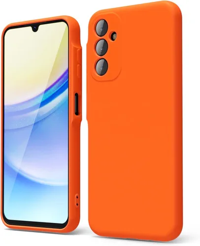 Miniatura 225 de oakxco Funda para teléfono Samsung Galaxy A12 con agarre de silicona líquida, linda delgada fina suave cubierta de gel de goma TPU lisa para mujeres