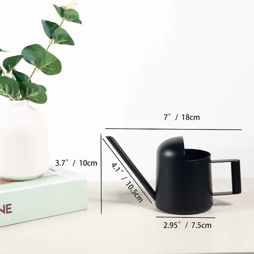 Miniatura 2 de IMEEA Mini regadera para plantas de interior de acero inoxidable pequeña regadera de 11 oz/10.1 fl oz
