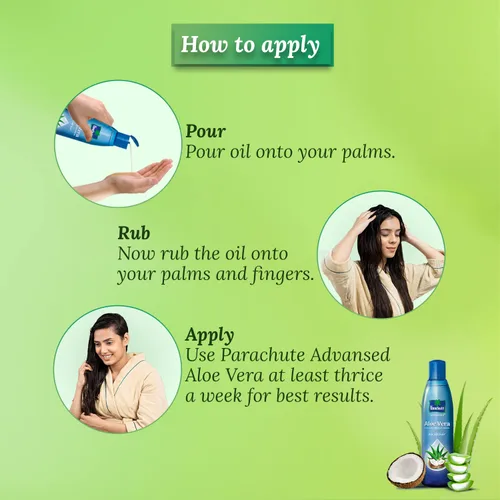 Miniatura 6 de Parachute Advansed Aceite de coco enriquecido con aloe vera para cabello fuerte, suave y sedoso, nutrición profunda y acondicionamiento, todo tipo