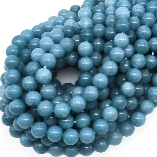 Miniatura 33 de Cuentas redondas naturales de aguamarina púrpura de 0.394 in materiales de bricolaje pulsera, collar, aretes, fabricación de cuentas de ágata