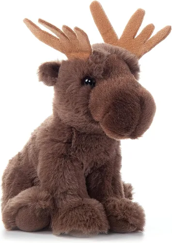 The Petting Zoo Peluche de alce, regalos para niños, animales salvajes de la vida silvestre, juguete de peluche de alce de 9 pulgadas