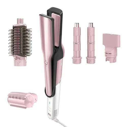Miniatura 23 de Shark Glam Cerámico y potente sistema de secado y peinado con aire, con plancha Silki y alisador de brillo Shark Glossi, para secar, rizar, alisar