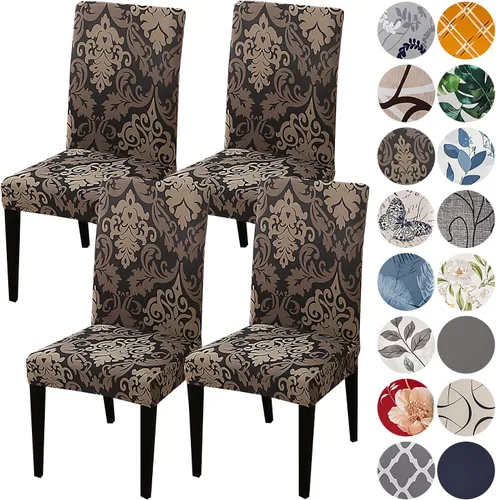 Miniatura 78 de HZDHCLH Juego de 6 fundas grises para sillas Parsons de elastano para comedor, fundas elásticas de elastano para sillas Parsons, fundas de asiento