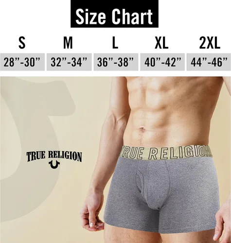 Miniatura 6 de True Religion Calzoncillos tipo bóxer de algodón elástico para hombre, paquete de 4