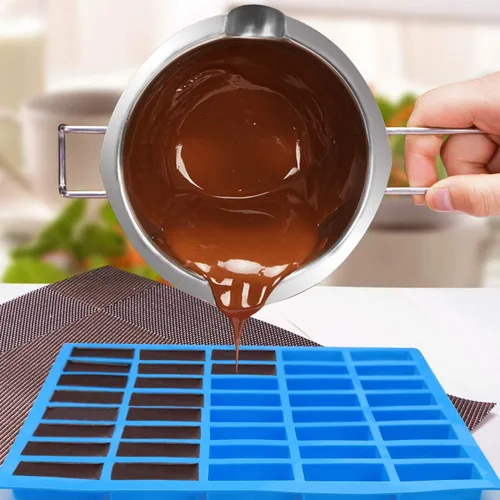 Miniatura 6 de Mity rain Molde de silicona rectangular de 40 cavidades, moldes para bandejas de caramelo para trufas de chocolate, ganache, gelatina, praliné