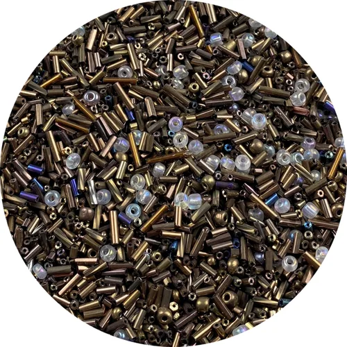 Tubo de semillas de vidrio mixto de 3.17 oz, 3000 cuentas de vidrio de varios tamaños de 0.059-0.177 in para hacer joyas, manualidades, pulseras,