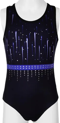 Miniatura 50 de MODAFANS Leotardos de gimnasia para niñas brillantes para bailar ballet, pantalones cortos con espalda cruzada