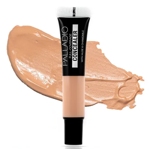 Miniatura 18 de Palladio Corrector de cobertura completa - Fórmula cremosa para rostro y debajo de los ojos, disfraza ojeras, manchas, líneas finas, unifica el tono