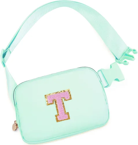 Miniatura 109 de Bolsa de cinturón para niñas y mujeres, bolsas cruzadas, riñonera, riñonera personalizada, Negro, Small