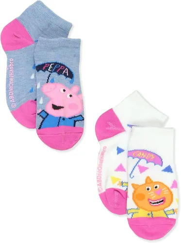Miniatura 5 de Peppa Pig Paquete de 6 calcetines estilo cuarto con pinzas para niños pequeños