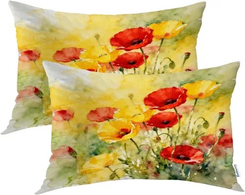 Miniatura 65 de Batmerry Black Cat Green Leaves Throw Pillow Covers, Cat Among Foliage Decorative Pillow Covers Digital Printing Blended Fabric for Couch Sofa Bed