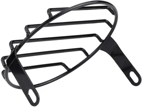 Miniatura 6 de Parrilla para faros delanteros de motocicleta, 65 pulgadas, montaje lateral, cubierta redonda, ajuste directo para Cruiser Chopper Bobber Custom