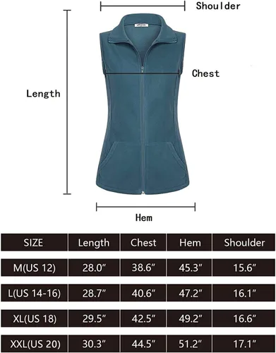 Miniatura 6 de SeSe Code Chaleco de forro polar ligero con cremallera frontal y bolsillos para mujer