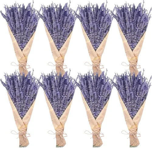 Miniatura 10 de Paquetes de Lavanda Seca, Uieke Flores de Lavanda Seca Natural 280-300 Tallos 16" para Decoración de Bodas en el Hogar Arreglos Florales Accesorios
