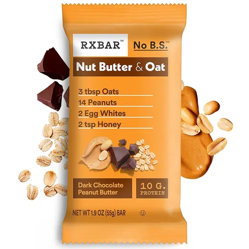 Miniatura 6 de RXBAR - Barras de mantequilla de nuez y avena con proteína, snacks de proteínas, mantequilla de maní y chocolate oscuro (6 cajas, 30 barras)