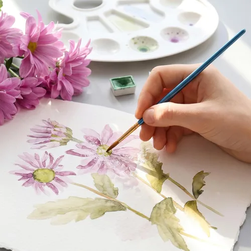 Miniatura 3 de Kisston 10 hojas de papel de acuarela grande de 22 x 30 pulgadas, 140 libras/300 GSM, papel de dibujo de algodón, textura, suministros de pintura