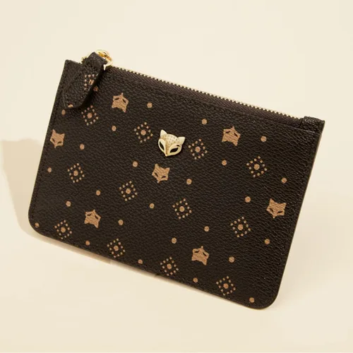 Miniatura 8 de FOXLOVER Cartera pequeña de cuero de PVC para mujer, con bloqueo RFID, bolsillo compacto con cremallera, cartera delgada con ventana