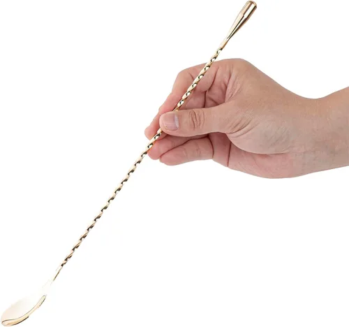 Miniatura 10 de Restaurantware Bar Lux - Cuchara de barra de 12 pulgadas, 1 cuchara agitadora de cóctel con mango de sacacorchos – Cuchara de mezcla de cóctel