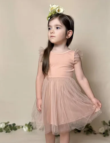 Miniatura 8 de Arshiner Vestido tutú de verano para niñas pequeñas, de tul sin espalda, para fiesta, cumpleaños, vestidos de algodón, 2-6 años