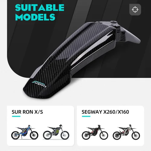 Miniatura 2 de Funparts Sur Ron Aleta delantera, guardabarros de fibra de carbono para motocicleta para Surron Sur Ron LBX X260 X160 Bicicleta eléctrica de tierra
