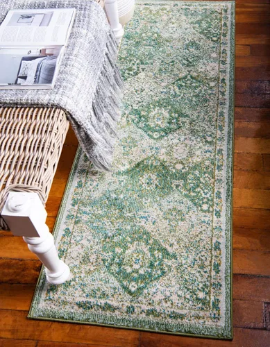 Miniatura 32 de Unique Loom Penrose Collection - Alfombra de área - Blake (2' 2" x 3' 1" Rectángulo, Verde/Beige)