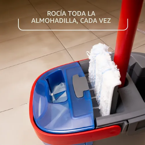 Miniatura 14 de O-Cedar H2prO Sistema de trapeador plano Herramienta de limpieza rápida Limpia con agua limpia Mopa de microfibra reutilizable y lavable a