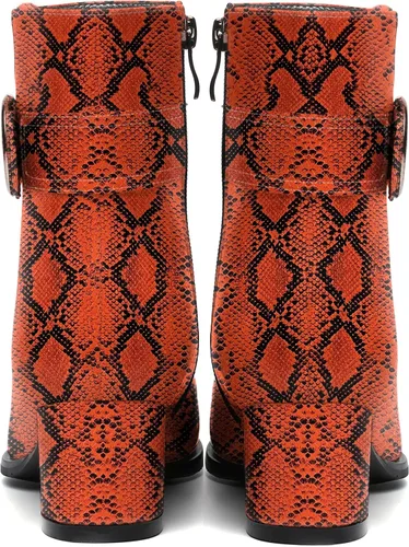 Miniatura 4 de SKYSTERRY Botas altas de tacón bajo grueso para mujer con cremallera y puntera redonda, de 2 pulgadas