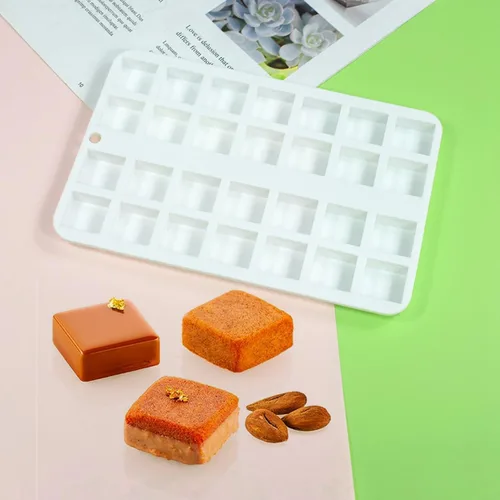 Miniatura 7 de Molde cuadrado para pasteles Molde de silicona para hornear galletas de chocolate Oreo herramientas para hornear (E_ cuadrado)