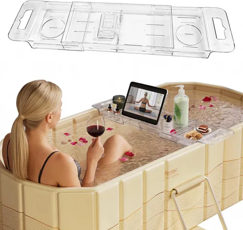 Miniatura 18 de Bañera Plegable Portátil, Bañera Independiente Sin Instalación, Bañera de Remojo SPA para Baño, Cabina de Ducha Plegable para Baños Calientes