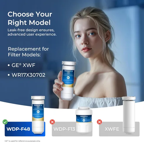 Miniatura 2 de Waterdrop Plus XWF - Recambio para filtro GE® XWF, WR17X30702, Certificado NSF/ANSI 401&53&42&372, Reduciendo PFAS, 2 Filtros