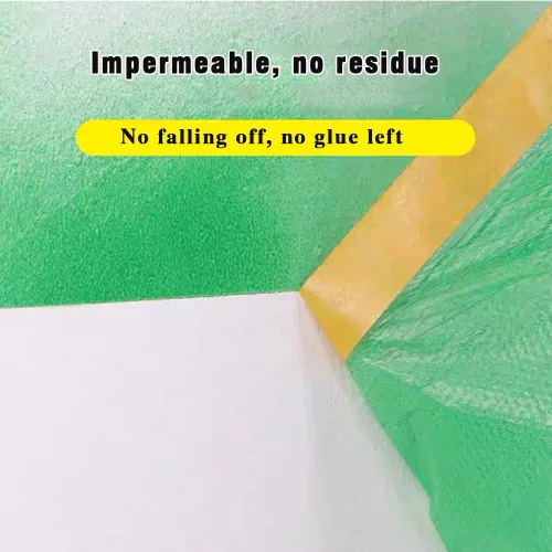 Miniatura 6 de 3 rollos de película adhesiva de plástico transparente de 3.6 pies x 65 pies, película de pintura transparente para pintura para pared, piso