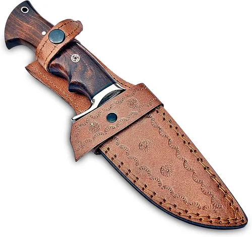 Miniatura 2 de Cuchillo de Hoja Fija Hecho a Mano Premium para Bushcraft y Caza – Hoja Afilada como Navaja, Diseño Duradero para Entusiastas del Aire Libre