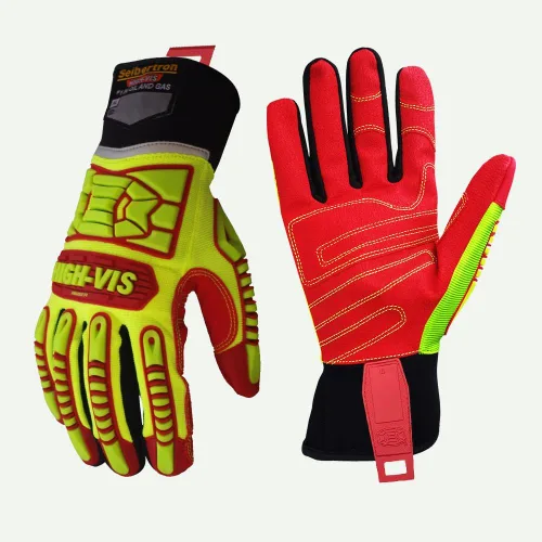 Miniatura 11 de Seibertron Guantes de aceite y gas de rescate de seguridad resistentes a los cortes, resistentes a los cortes, mecánicos antiimpactos, serie