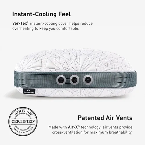 Miniatura 3 de Bedgear Storm Cuddle Curve - Almohada de rendimiento – Tamaño 2.0 – Almohada de cama refrescante para personas que duermen de lado – Firmeza media