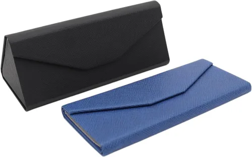 Miniatura 49 de Real Sic Funda para lentes de sol para hombres y mujeres, soporte magnético plegable para lentes de sol, inspirado en el color sólido