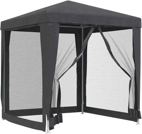Miniatura 22 de vidaXL Gazebo, Tienda de campaña con 4 paredes laterales de malla, toldo de refugio para eventos de fiesta al aire libre, pabellón de glorieta