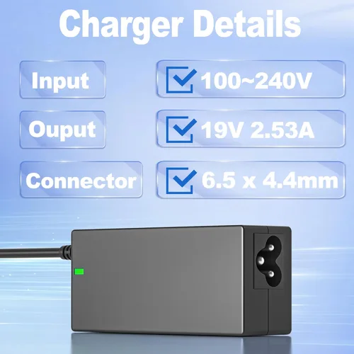 Miniatura 2 de Cable de alimentación DC 19V, cargador de TV compatible con LG Electronics 19" 20" 22" 23" 24" 27" monitor LED LCD pantalla ancha HDTV 24M47H-P