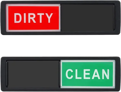 Clean Dirty - Letrero magnético para lavavajillas mejorado súper fuerte, indicador magnético antiarañazos con respaldo autoadhesivo para todos los
