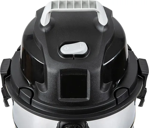 Miniatura 7 de Amazon Basics Aspiradora Húmeda/Seca, 4 galones, 3 HP, Acero Inoxidable, Gris/Negro