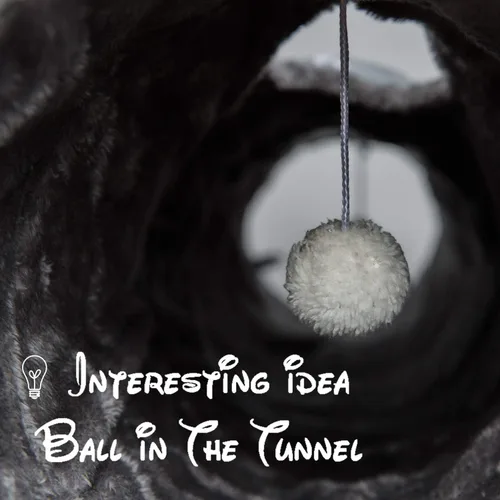 Miniatura 7 de Túnel Geométrico Recto para Gatos con Felpa en el Interior, Juguetes para Gatos Túnel Plegable con Pelotas, para Conejos, Gatitos, Hurones